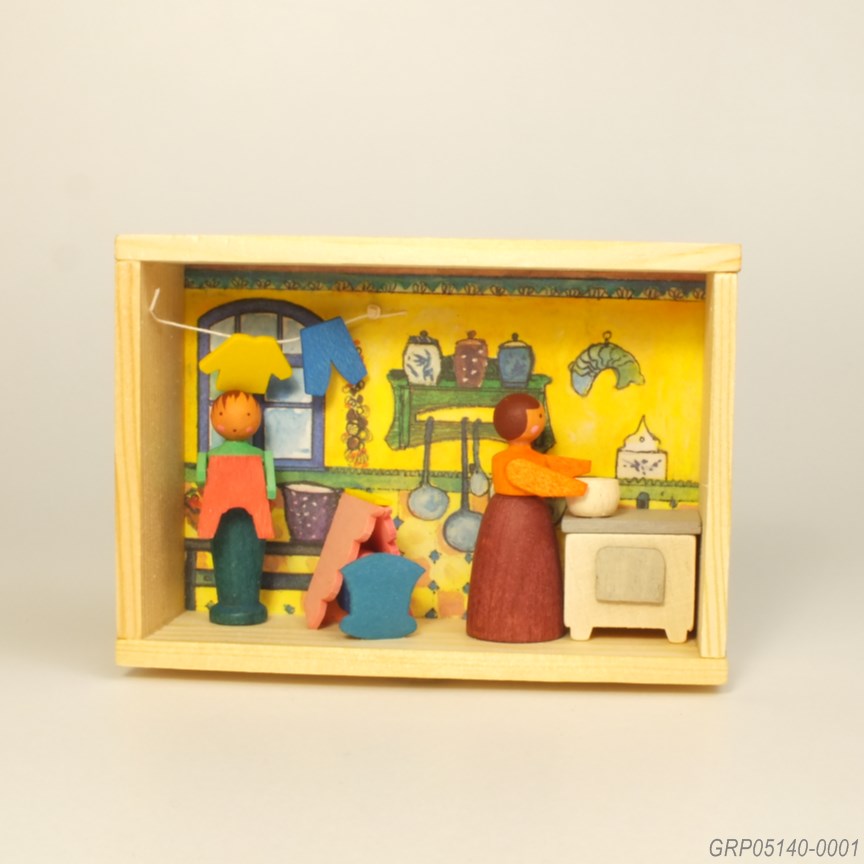 お祝い箱、おうち - エルツ地方の木製飾り