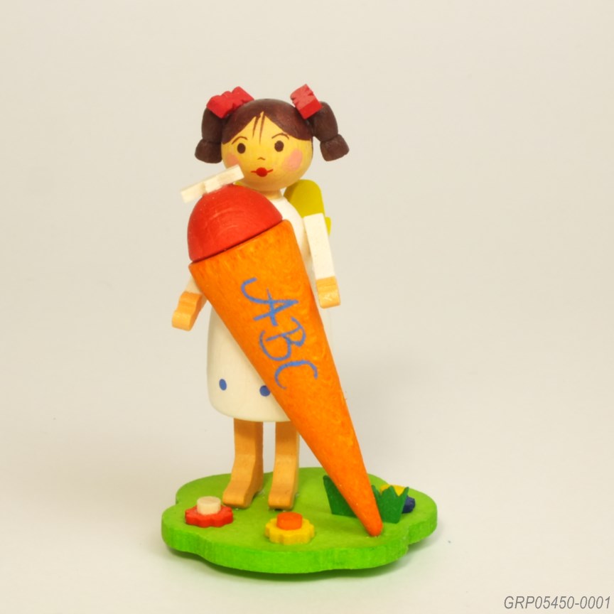 お祝い箱、女の子の入学 - ドイツ・エルツの木製飾り