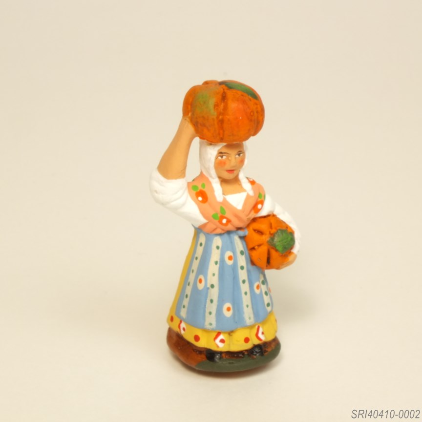 南瓜を持つ人 - サントン人形 4cm