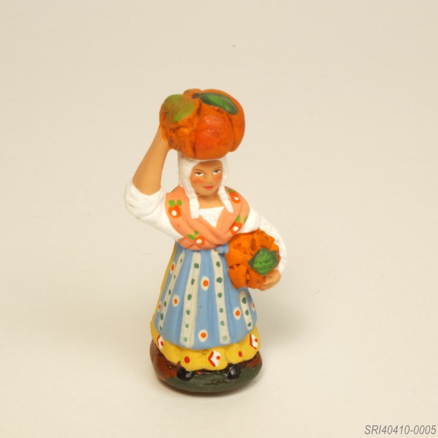 南瓜を持つ人 - サントン人形 4cm