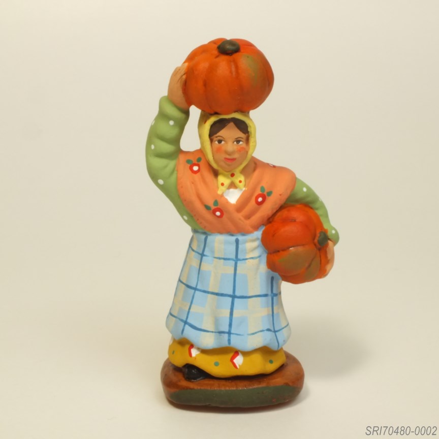 南瓜を持つ人 - サントン人形 7cm