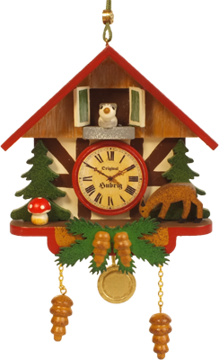 カッコウ時計, クリスマス, 木製, オーナメント, ドイツ