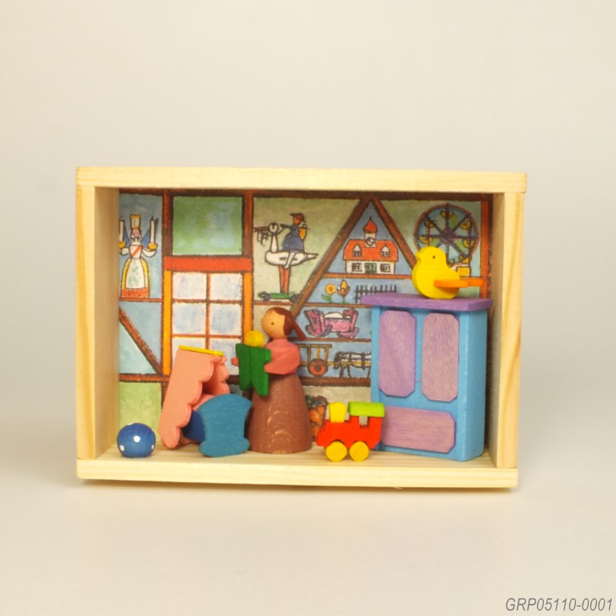 お祝い箱、お母さん - ドイツ・エルツの木製飾り