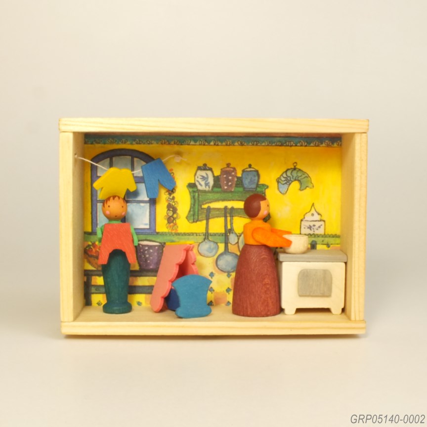 お祝い箱、おうち - エルツ地方の木製飾り