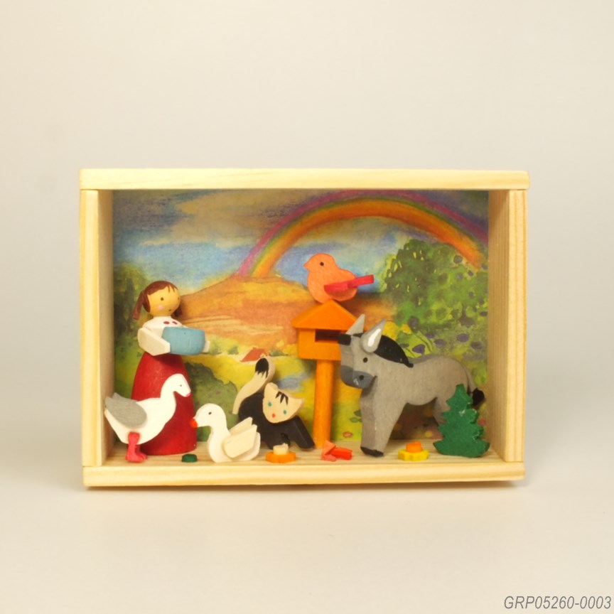 お祝い箱、農園 - ドイツ・エルツの木製飾り