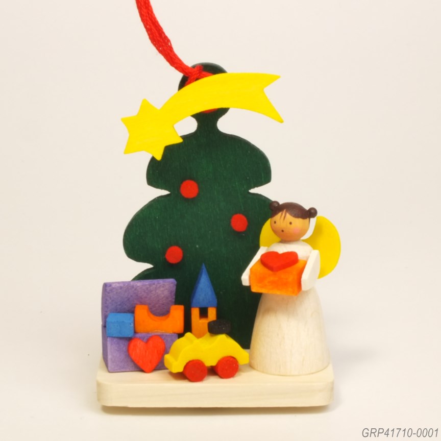 天使とツリー、おもちゃ - エルツ地方の木製飾り