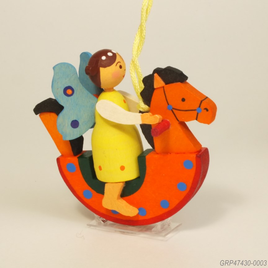 木馬の妖精、オレンジ - エルツ地方の木製飾り