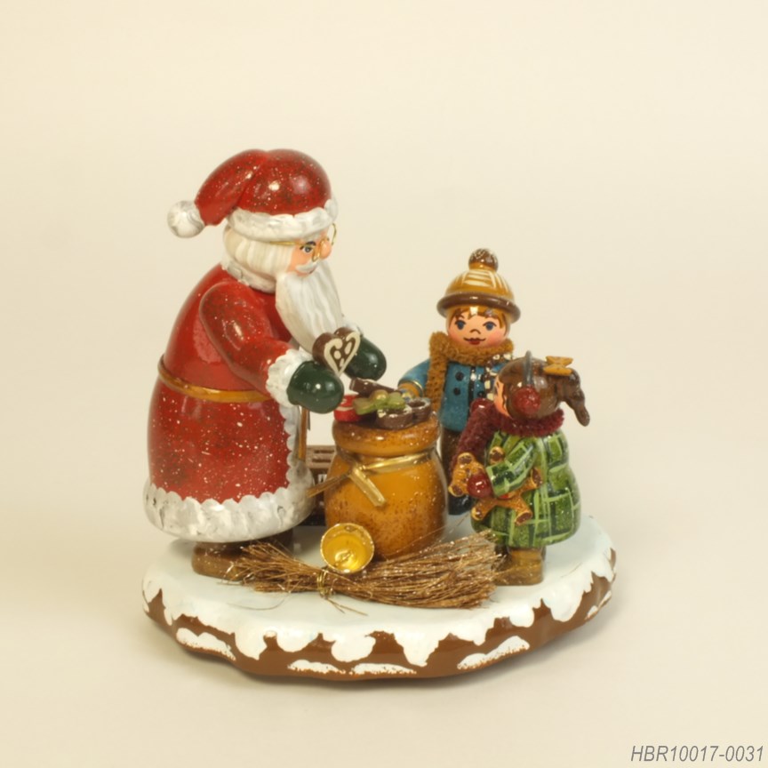 サンタのプレゼント - 木製ミニチュア飾り