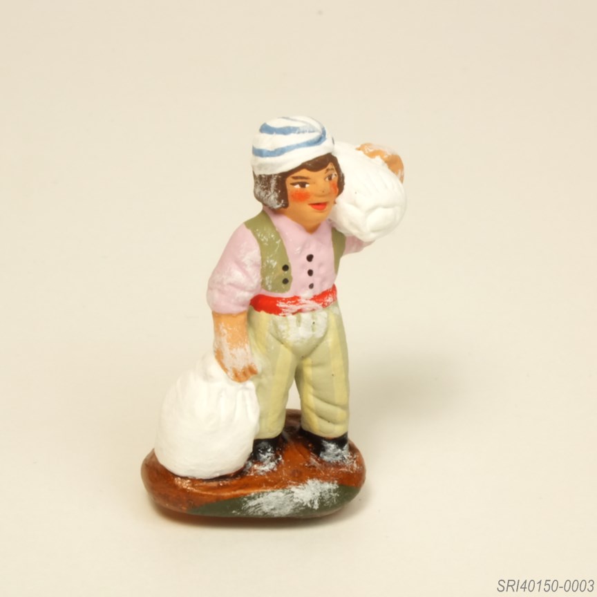 粉引き屋さん  - サントン人形 4cm