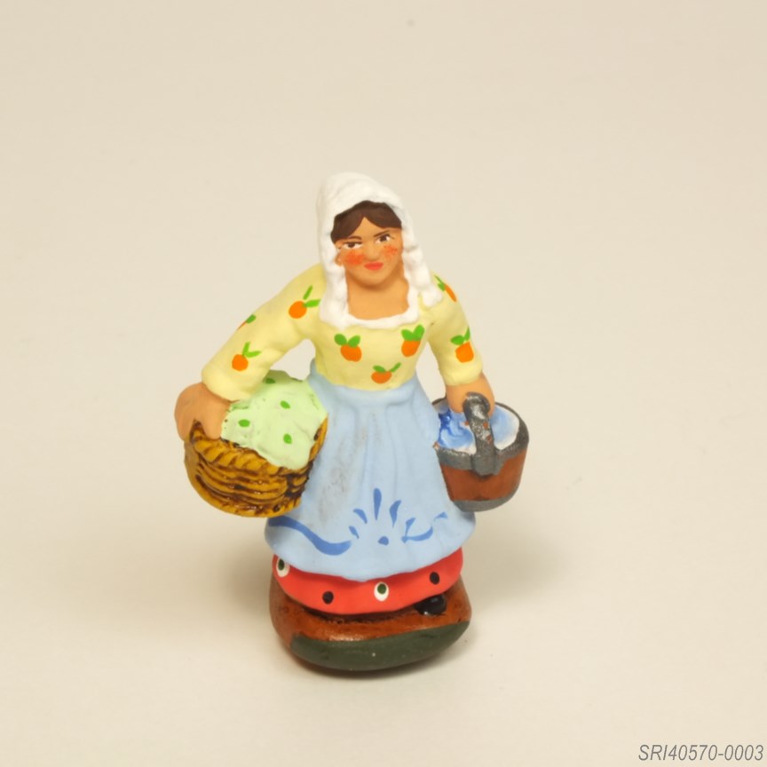 洗濯する人 - サントン人形 4cm