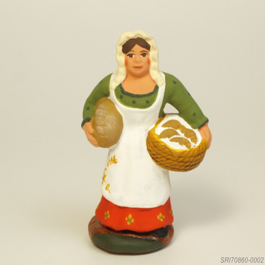 パン屋の奥さん - サントン人形 7cm