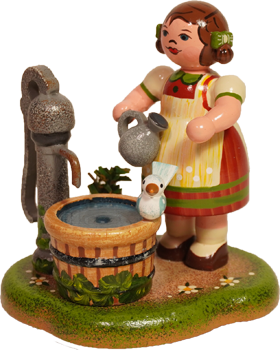 噴水で, ミニチュア, 人形, オーナメント, ドイツ