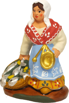 漁師の奥さん, フランス, クリスマス, 飾り, サントン, 人形